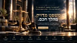 מאזני צדק תלת-ממדיים, עיצוב דף נחיתה של משרד עורכי דין ערן לוי אגמי